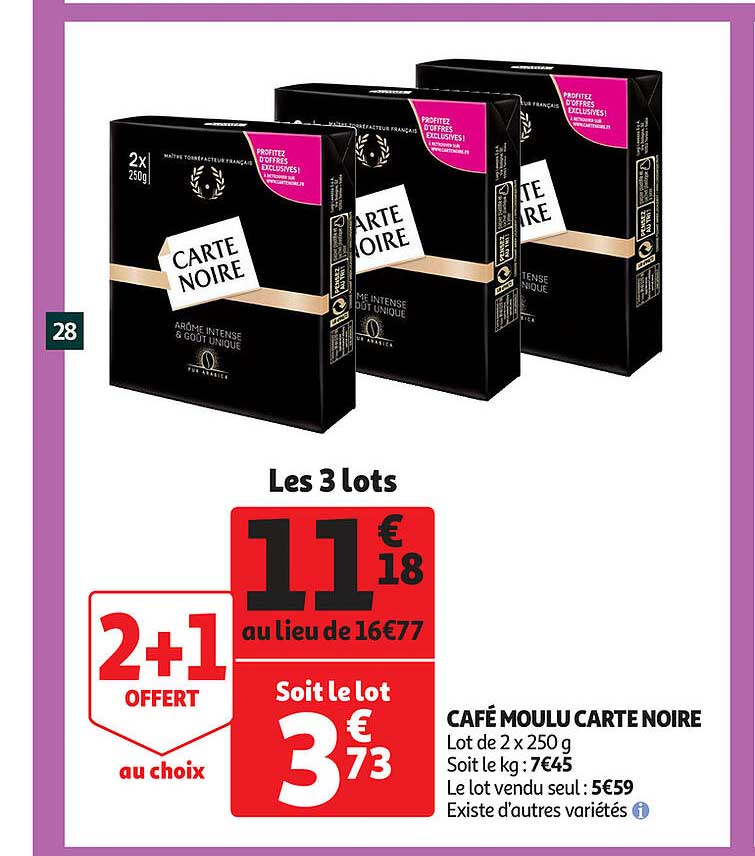 Cafe Moulu Carte Noire