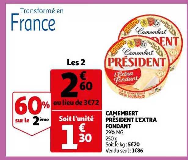 Camembert Président L'extra Fondant