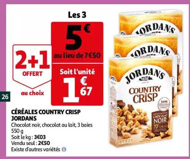 Céréales Country Crisp Jordans