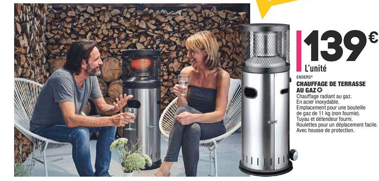 chauffage de terrasse au gaz enders