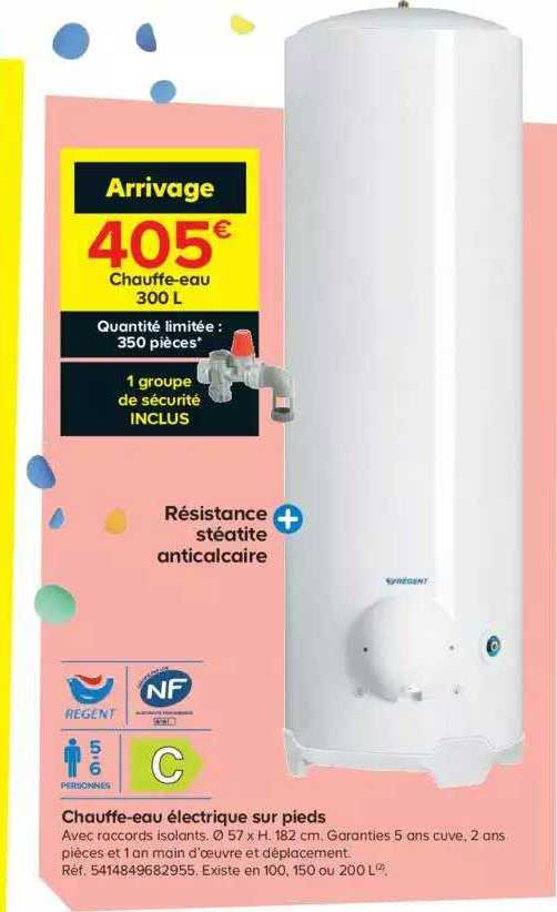 chauffe-eau électrique sur pieds