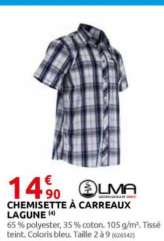 Chemisette à Carreaux Lagune Lma