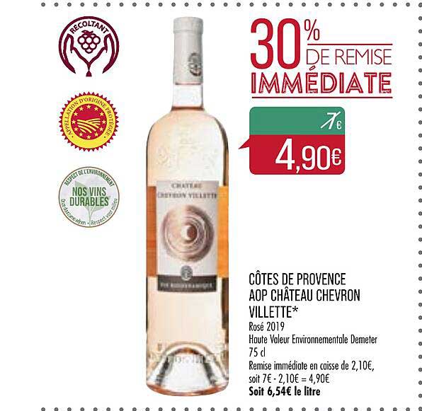 Cotes De Provence Aop Chaeau Chevron Villette