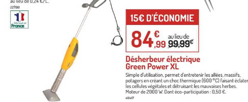 désherbeur électrique green power xl