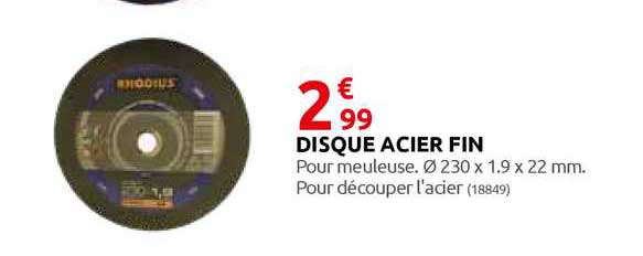 Disque Acier Fin