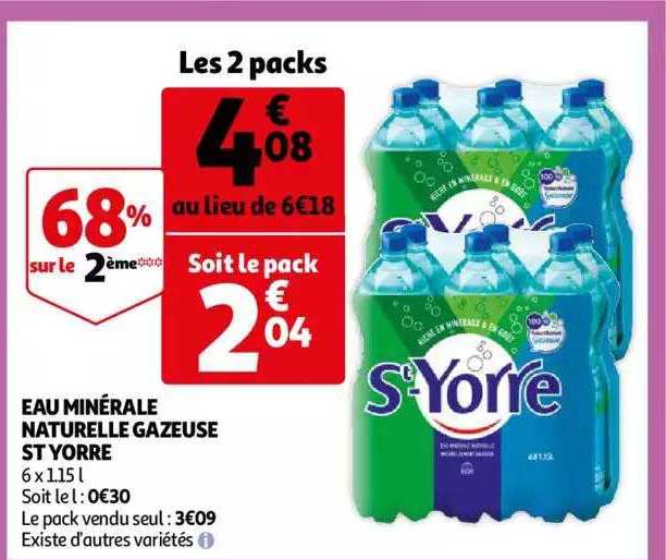 Eau Minérale Naturelle Gazeuse St Yorre