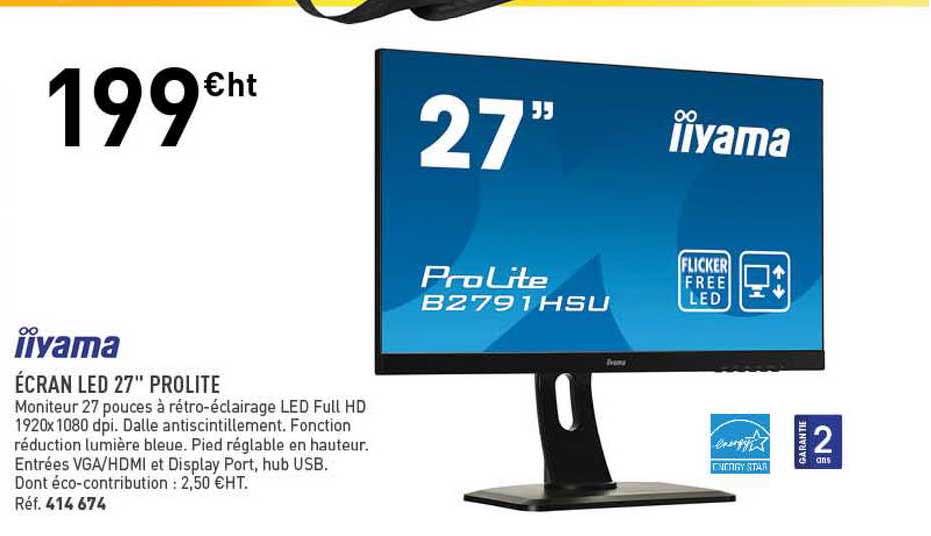écran led 27" prolite iiyama