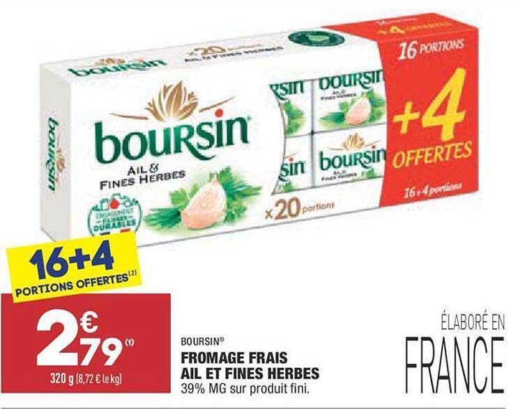 Fromage Frais Ail Et Fines Herbes Boursin