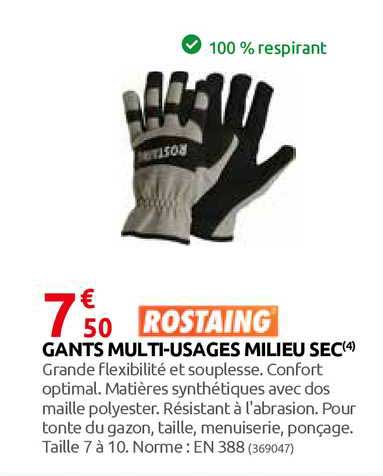 gants multi-usages milieu sec rostaing