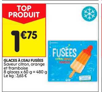 Glaces à L'eau Fusées