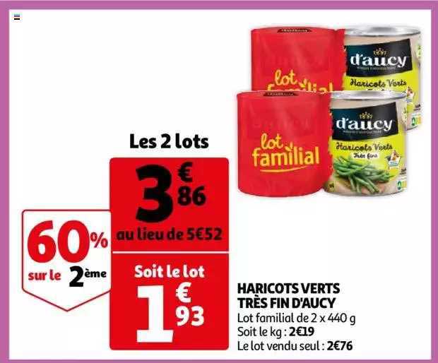 haricots verts très fin d'aucy