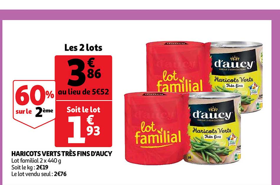 Haricots Verts Tres Fins D'aucy