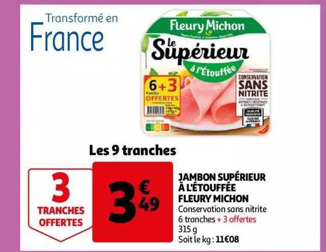 jambon supérieur à l'étouffée fleury michon