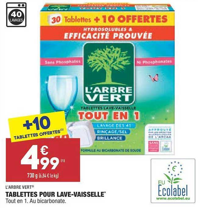 L'arbre Vert Tablettes Pour Lave-Vaisselle