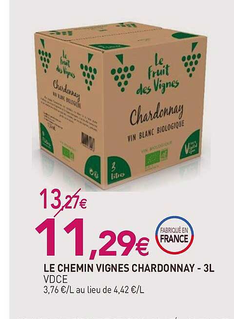 Le Chemin Vignes Chardonnay-3l
