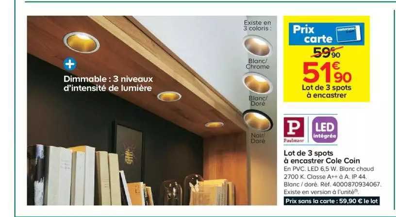 Lot De 3 Spots à Encastrer Cole Coin