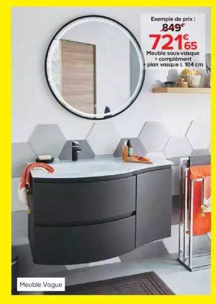 meuble sous-vasque + complément plan vasque