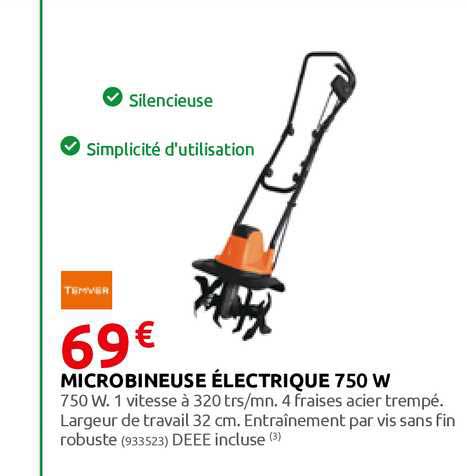 microbineuse électrique 750 w