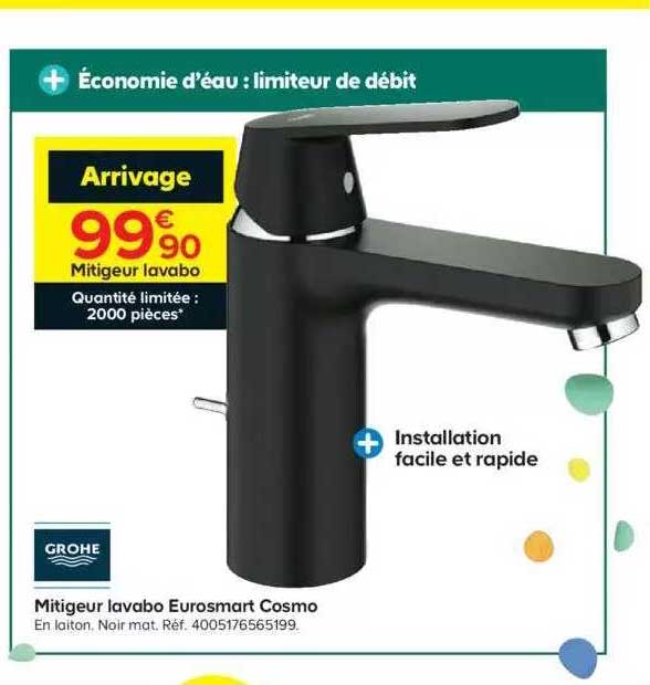 mitigeur lavabo eurosmart cosmo