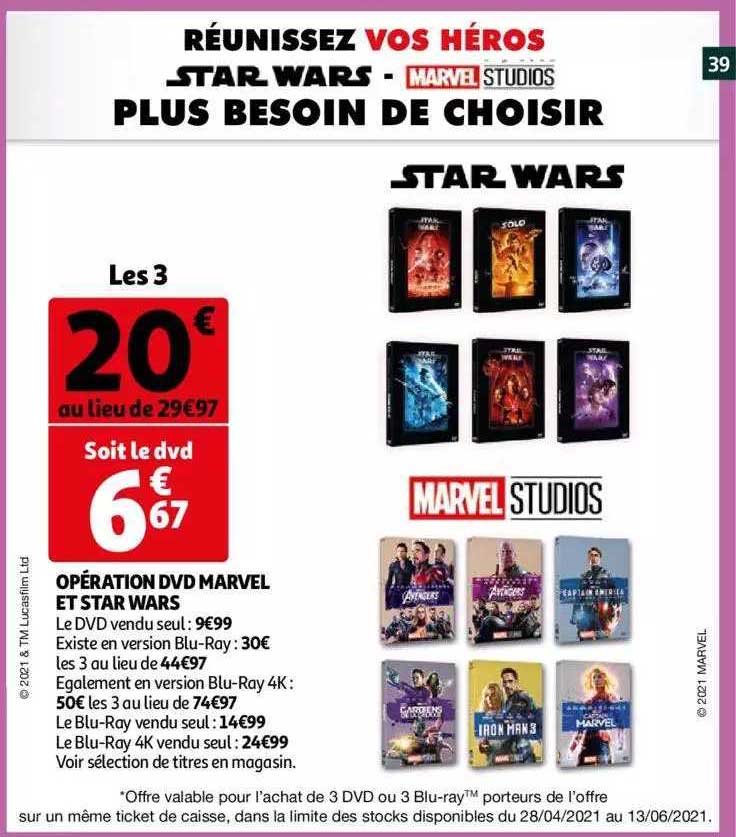 Opération Dvd Marvel Et Star Wars
