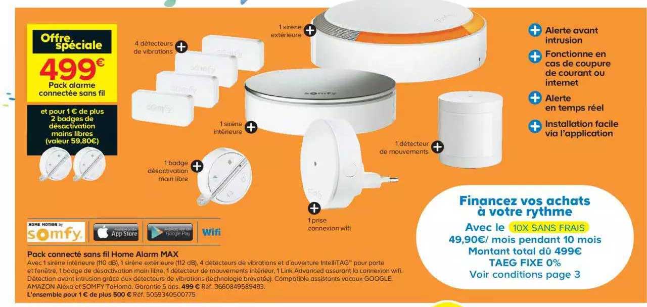 pack connecté sans fil home alarm max