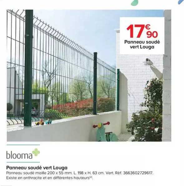 panneau soudé vert louga blooma