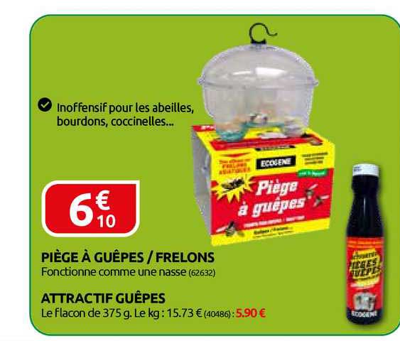 Piège à Guêpes - Frelons, Attractif Guêpes