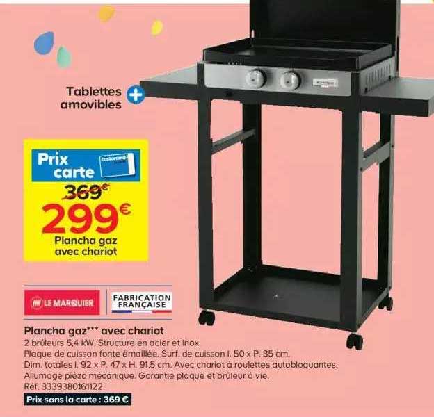 Plancha Gaz Avec Chariot Le Marquier