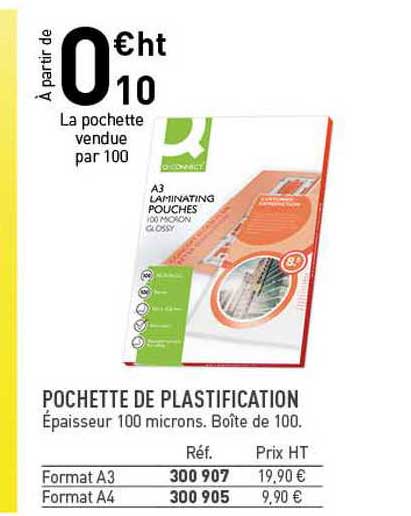 pochette de plastification