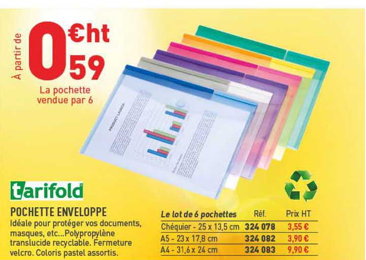 pochette enveloppes tarifold