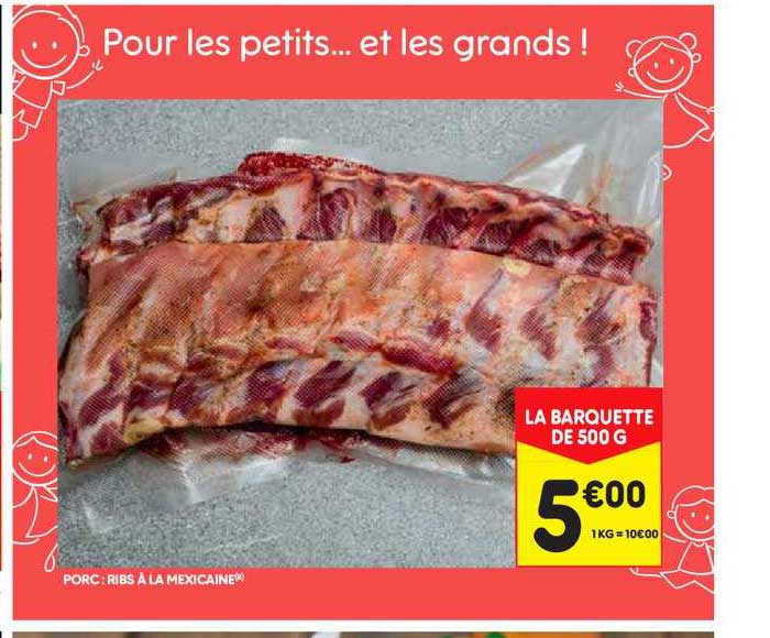 Porc : Ribs à La Mexicaine