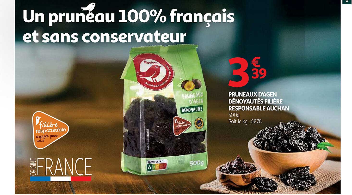 Pruneaux D'agen Denoyautes Filiere Resposable Auchan