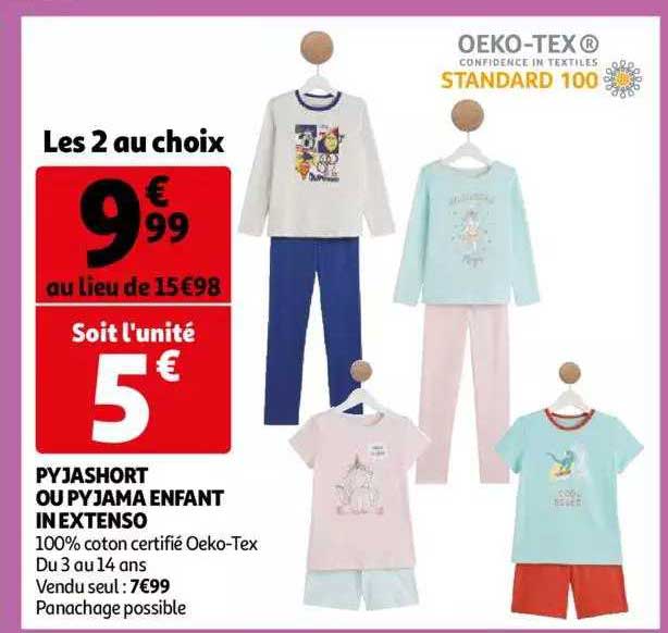 pyjashort ou pyjama enfant in extenso