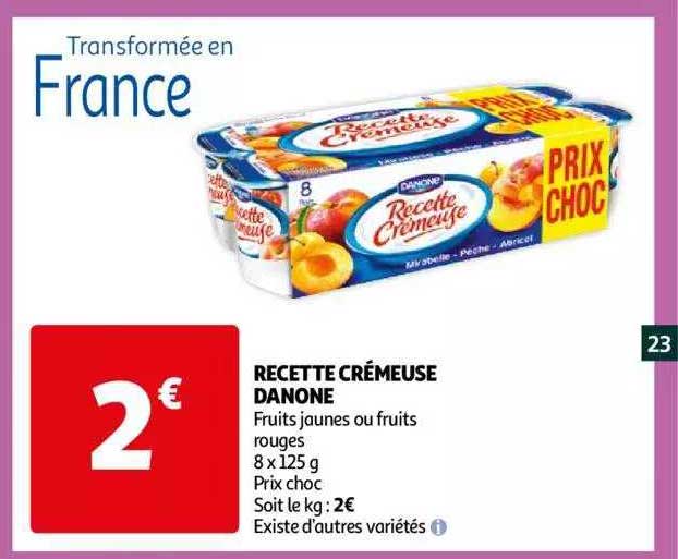 Recette Crémeuse Danone