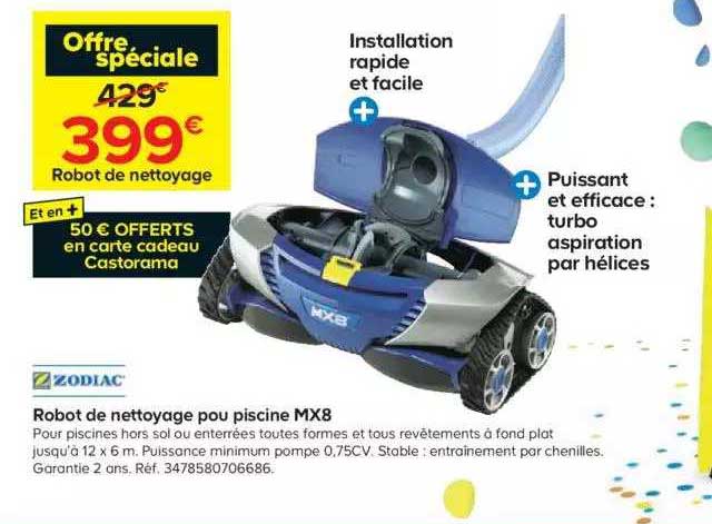 robot de nettoyage pou piscine mx8 zodiac