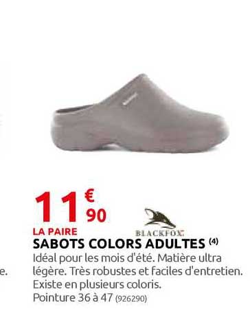 sabots colors adultes blackfox