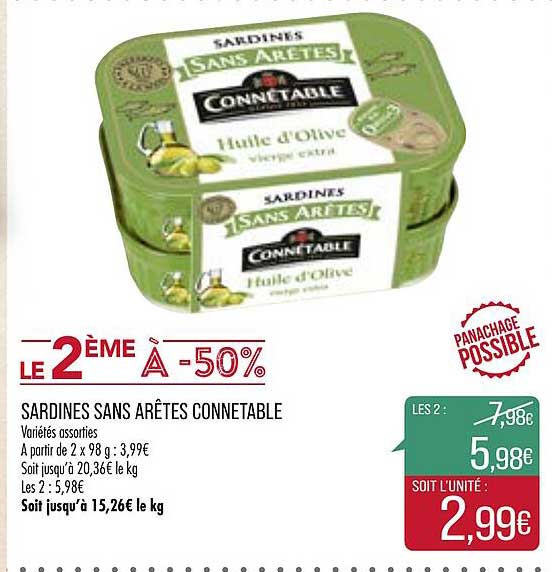 Sardines Sans Aretes Connetable