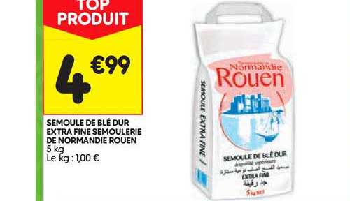 semoule de blé dur extra fine semoulerie de normandie rouen