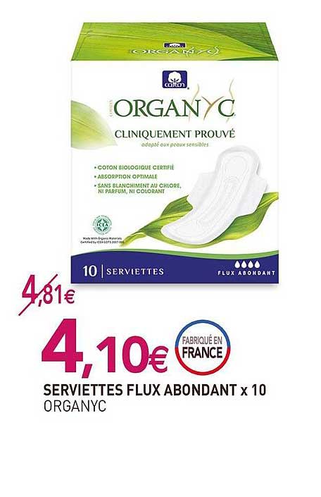 Serviettes Flux Abondant x 10
