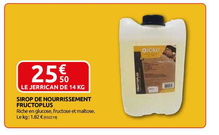 sirop de nourrissement fructoplus