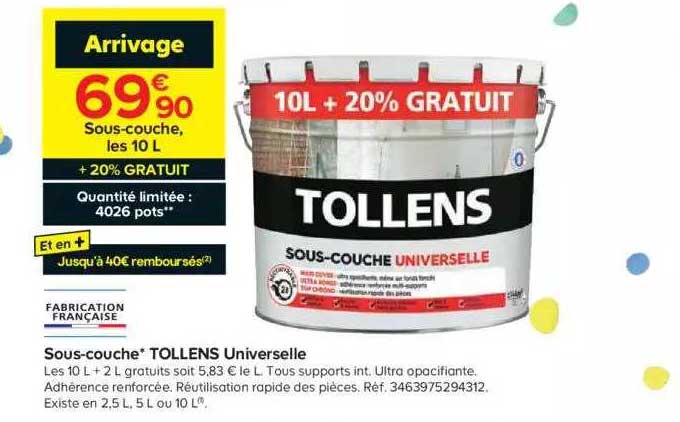 sous-couche tollens universelle