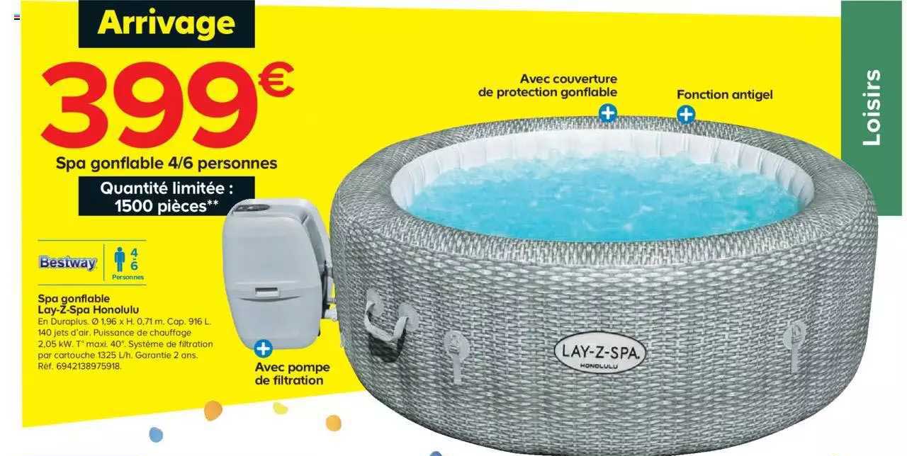 spa gonflable lay-z spa honolulu bestway