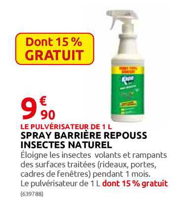 spray barrière repousse insectes naturel