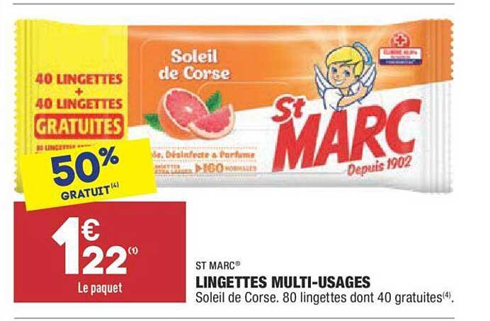 St Marc Lingettes Multi-Usages