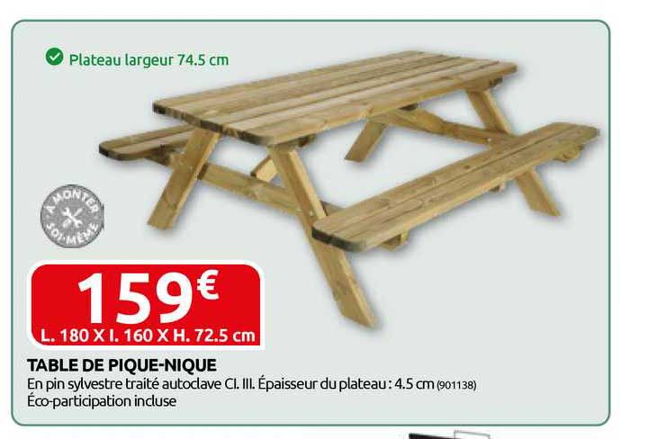 table de pique-nique
