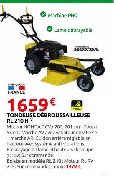 Tondeuse Débroussailleuse Rl 210 H