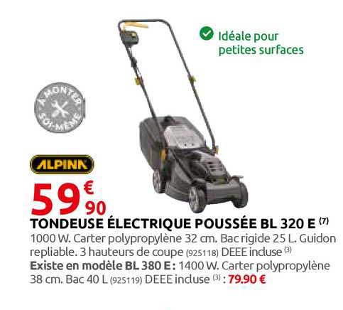 Tondeuse électrique Poussé Bl 320 E Alpina