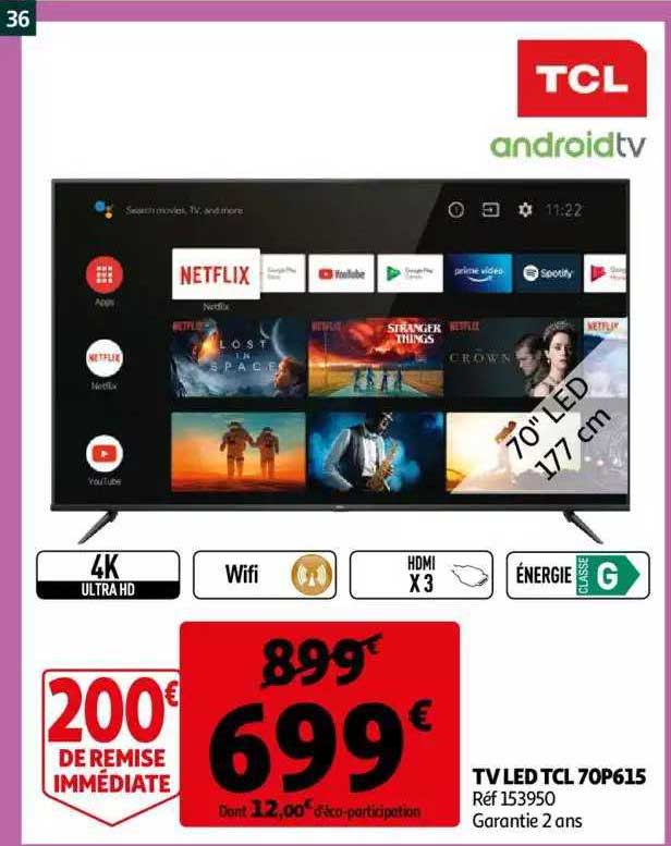 Tv Led Tcl 70p615