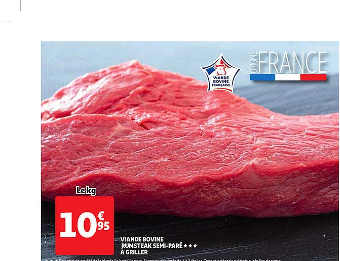 Viande Bovine Rumsteak Semi-Pare A Griller