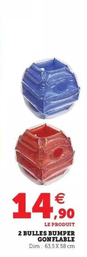 2 bulles bumper gonflable